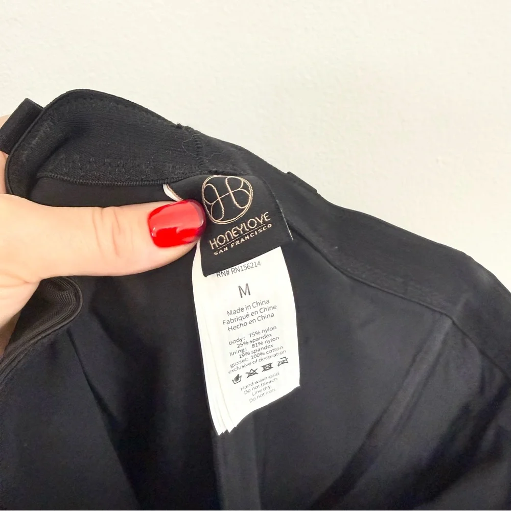 Honeylove SuperPower Short High Waisted Black Shapewear Shorts NWT Medium